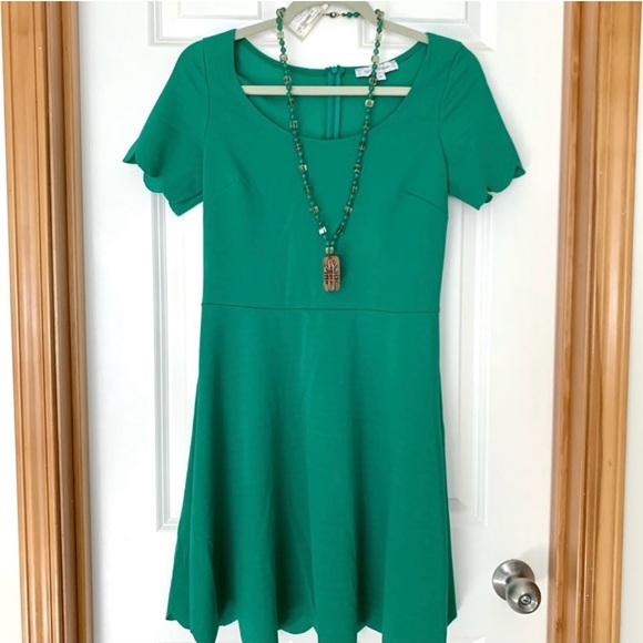 NWOT Green A-Line Dress - Picture 1 of 6